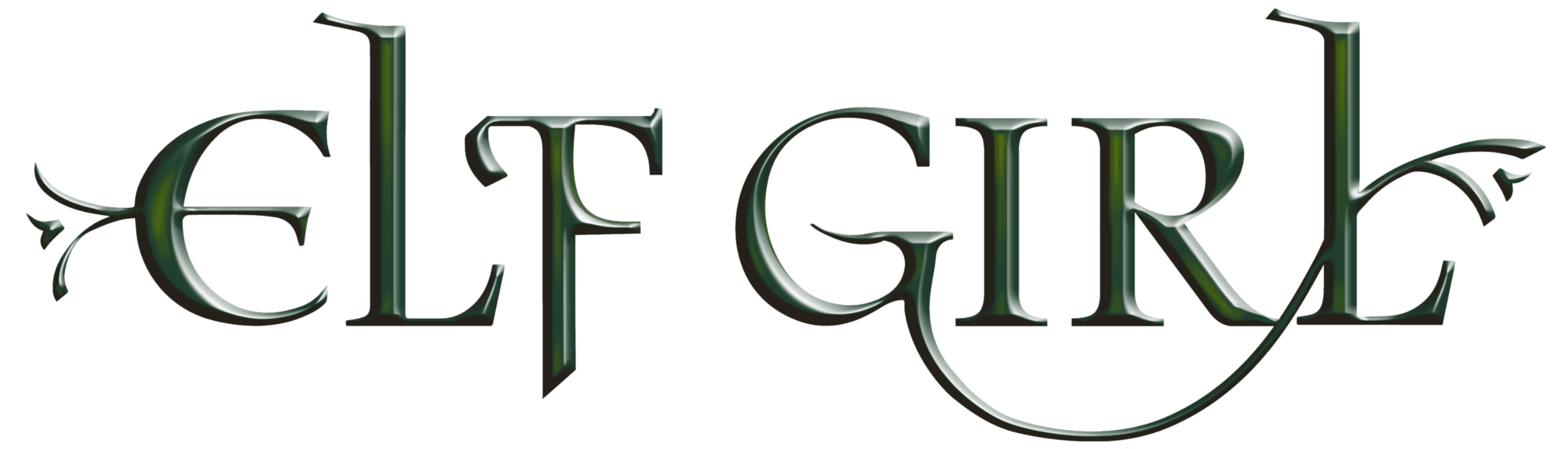 An image of the title 'Elf Girl' in stylized green font.